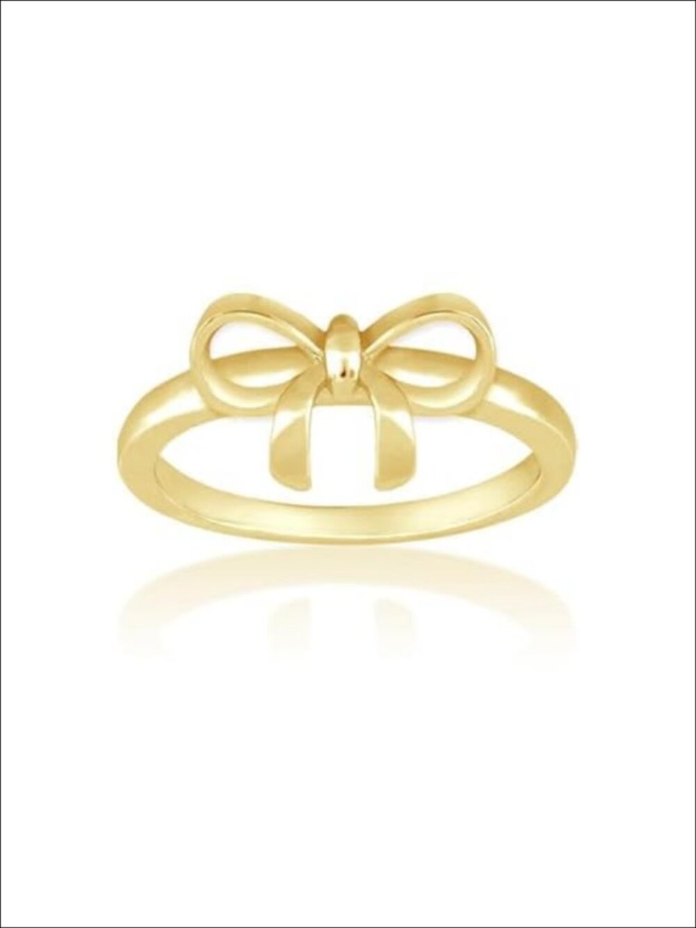 Bow Ring Infinity Statement Jewelry Sterling Silver 14k Gold Plated